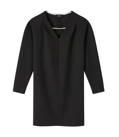Apc Elly Dress In Lzz - Black