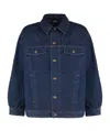 Apc Adjustable Cuffs Collared Long Sleeves Jacket In Blue