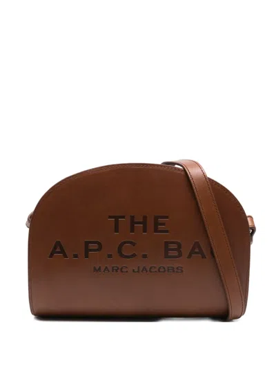 Apc Embossed Satchel In Brown