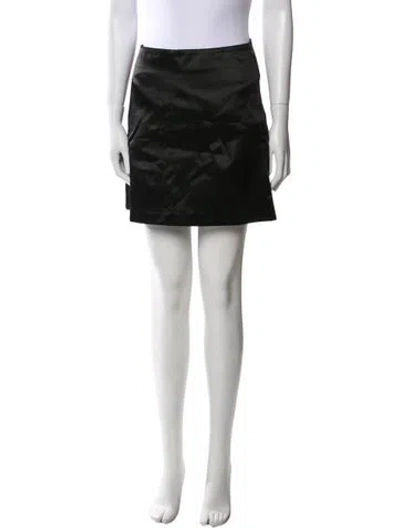 Pre-owned Apc Embroidered Accent Mini Skirt In Black
