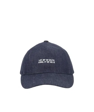 A.p.c. Embroidered Baseball Hat In Blue