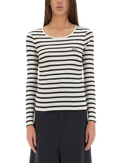 Apc A.p.c. Embroidered Cotton T-shirt