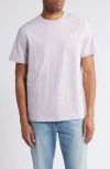 Apc A.p.c. Embroidered Logo Cotton T-shirt In Mauve Chine / Blanc