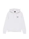 A.p.c. Light Grey Pullover Hoodie With Drawstring Detail In White