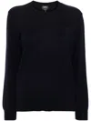 Apc Solid Color Philo Wool Crew-neck Sweater In Blue