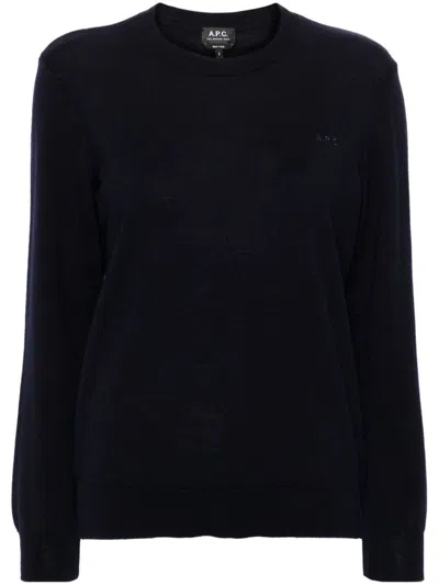 APC EMBROIDERED-LOGO SWEATER