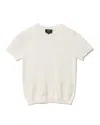 Apc A.p.c. Embroidered Round Neck Top With Cashmere Blend In White