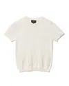 Apc A.p.c. Embroidered Round Neck Top With Cashmere Blend In White