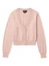 Apc Embroidered V-neck Cardigan In Pink