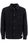 Apc A.p.c. Emile Wool Blend Overshirt In Black