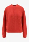 Apc Emilia Alpaca Knit Loose Sweater In Red