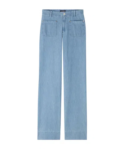 Apc Emilie Flared Jeans In Blue