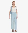 Apc Wide-leg Denim Trousers Patch Pockets In Iav - Pale Blue