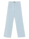Apc Wide-leg Denim Trousers Patch Pockets In Blue