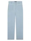 Apc Wide-leg Denim Trousers Patch Pockets In Blue