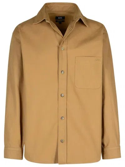 Apc A.p.c. 'emilien' Beige Cotton Shirt