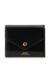 A.p.c. Envelope Leather Wallet In Black
