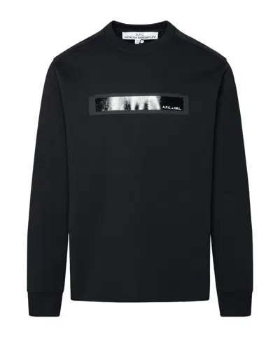 Apc Ernestine Cotton Sweatshirt In Black