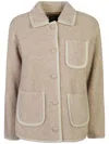 Apc Taupe Esther Faux-shearling Jacket In Neutrals