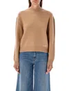 Apc A.p.c. Esther Knit Crew Neck In Camel