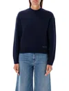 Apc A.p.c. Esther Virgin Wool Crew-neck Sweater In Navy