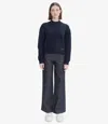 Apc A.p.c. Esther Virgin Wool Crew-neck Sweater In Iak - Dark Navy Blue