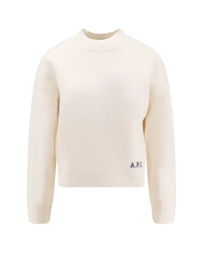 Apc Esther Virgin Wool Sweater In White