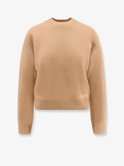 Apc Esther Virgin Wool Sweater In Sand