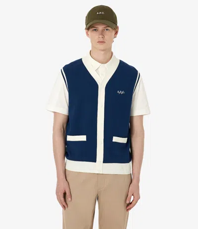 Apc Ethan Cardigan L Iaj In Iaj - Navy Blue