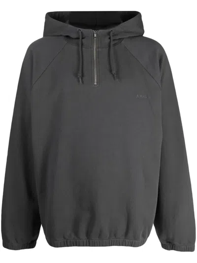 Apc Ethan Half-zip Hoodie In Grey