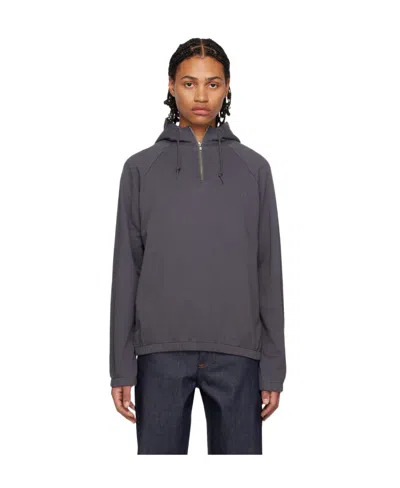 Apc Gray Ethan Hoodie In Lad Anthracite