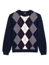 Apc A.p.c. Diamond Pattern Crewneck Sweater In Blue