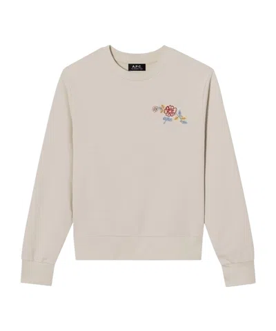 Apc Evelyn Sweatshirt In Nude