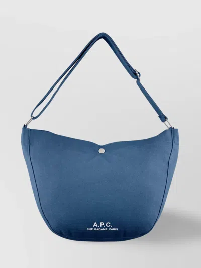 Apc Everyday Adjustable Strap Shoulder Bag In Blue