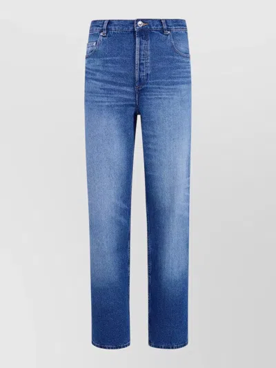 A.p.c. Fairfax Denim Five Pocket Belt Loop Jeans In Blue
