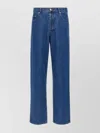 Apc Indigo Blue Cotton Straight-leg Jeans