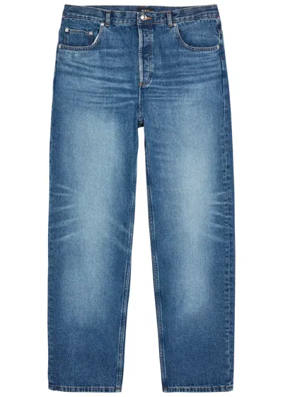 A.p.c. Fairfax Washed Straight-leg Jeans In Blue