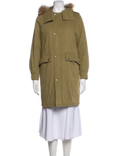 Pre-owned Apc Faux Fur Coat In Neutral