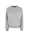 Apc Gray Boxy Printed Micro Logo Sweatshirt In Gris Chine / Rose