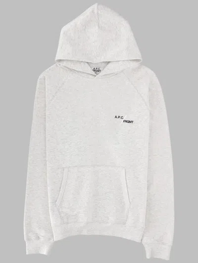A.p.c. Felpa Con Logo In Gray