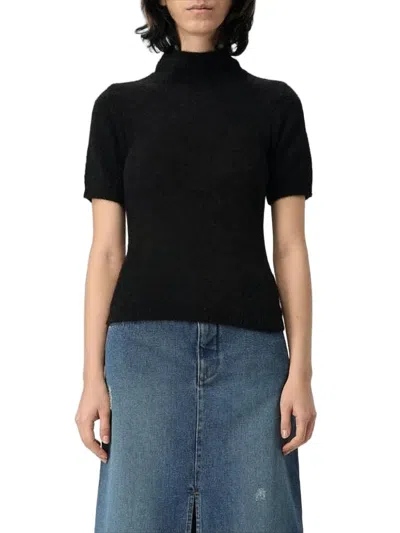 Apc Fitted Alpaca Blend Turtleneck Sweater In Black