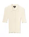 Apc A.p.c. Danae Rib Knit Polo Shirt In White