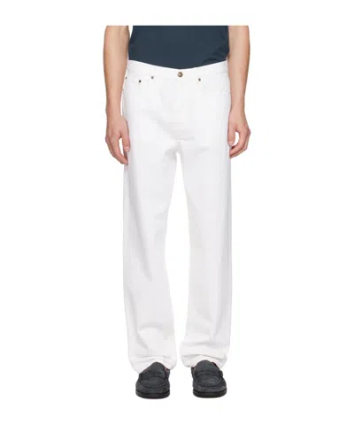 Apc Five-pocket Zipper Jeans In White
