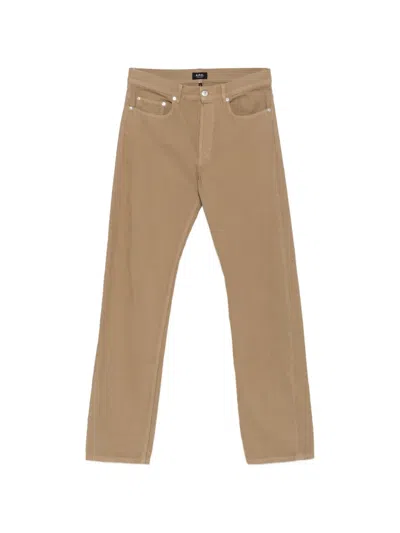 A.p.c. Five-pocket Straight-leg Jeans In Neutral