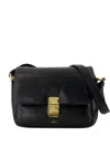 Apc Flap Magnetic Clasp Crossbody Bag In Black