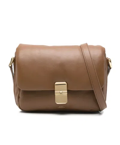 APC A.P.C. LOGO-PRINTED FOLDOVER TOP SHOULDER BAG
