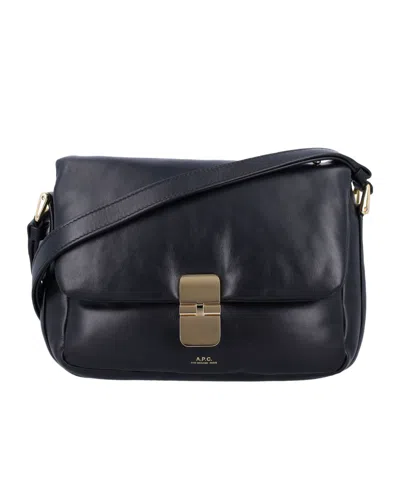 Apc Flap Shoulder Bag In Black