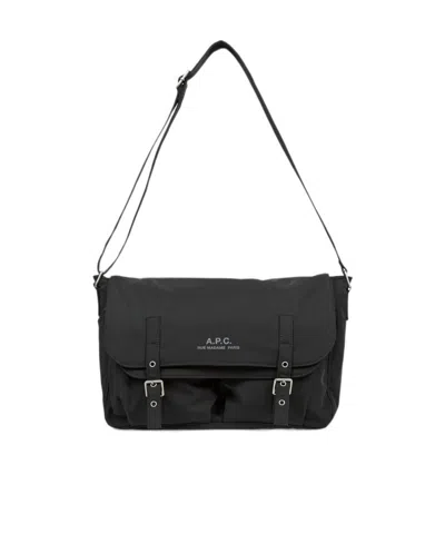 A.p.c. Flap Shoulder Bag In Purple