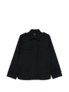 A.p.c. Navy Belted Jacket In Blue