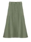 Apc Laurie Midi A-line Skirt In Green